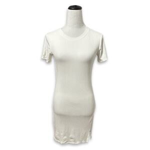 BP. Sheath Dress Midi Length Stretchable Rayon Fabric Blend White Women's M NWOT